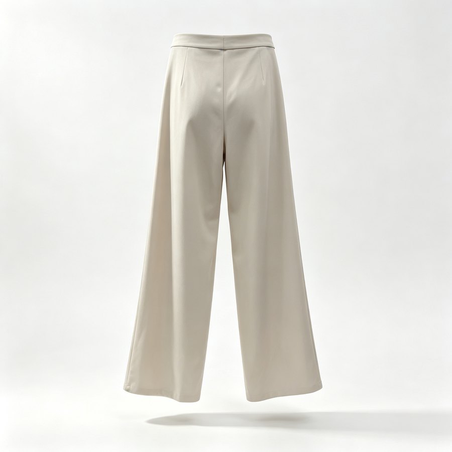 Pull-on wide pants