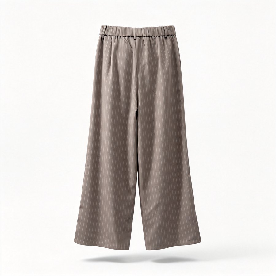 Pleated wide trousers